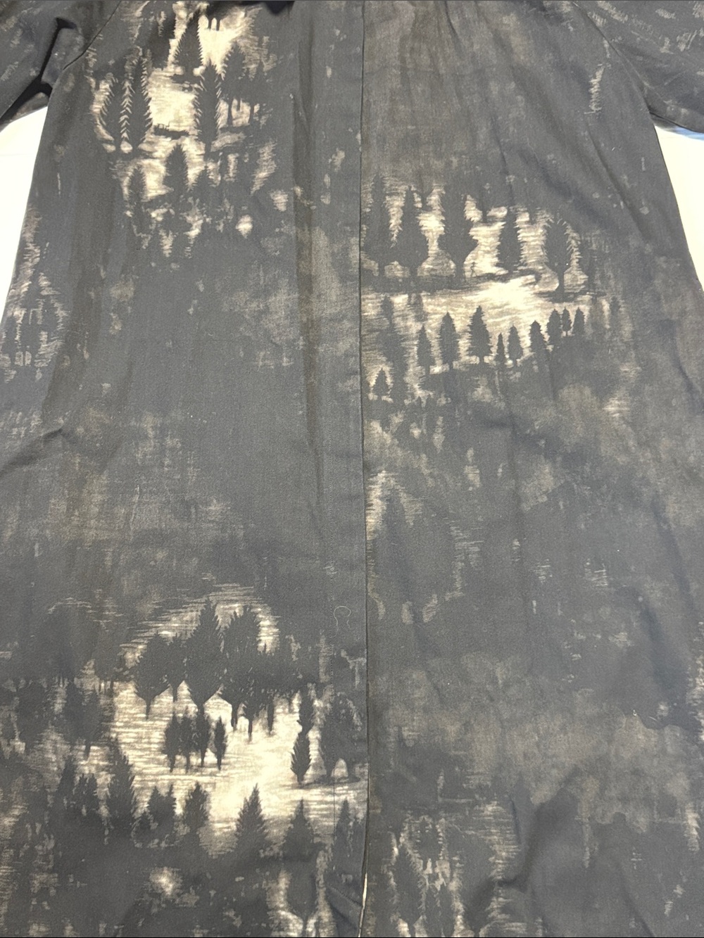 ASEEDONCLÖUD Tea Garden Gown - Duster Coat Fog Forest Denim Japan Cotton RARE S? - Picture 15 of 16